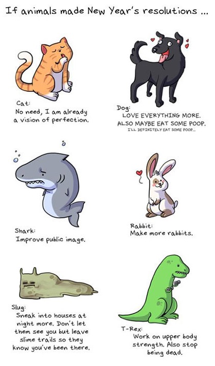 If Animals Made New Year’s Resolutions