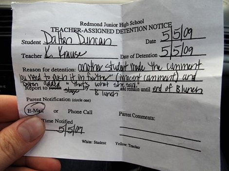 Awesome Kid Gets Detention For Being Hilarious