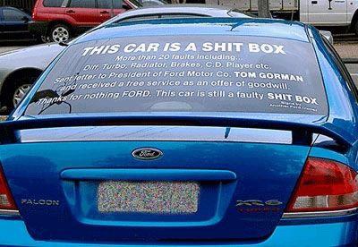 The All New Ford Shitbox, Take One For A Test Drive Today!