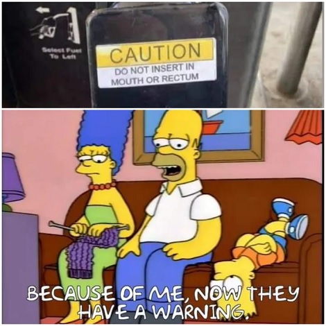Good Man Homer Keeping Others Safe